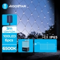 Aigostar -  LED Ηλιακά Χριστουγεννιάτικα λαμπάκια 100xLED/8 λειτουργίες 4,5x1,5m IP65 ψυχρό λευκό