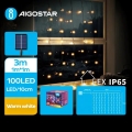 Aigostar - LED Ηλιακά Χριστουγεννιάτικα λαμπάκια 100xLED/8 λειτουργίες 4x1m IP65 θερμό λευκό 800 mAh