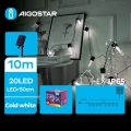 Aigostar - LED Ηλιακά Χριστουγεννιάτικα λαμπάκια 20xLED/8 λειτουργίες 11,5m 1200 mAh IP65 ψυχρό λευκό
