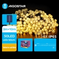 Aigostar - LED ηλιακή διακοσμητική σειρά 50xLED/8 λειτουργίες 12μ 800 mAh IP65 ζεστό λευκό