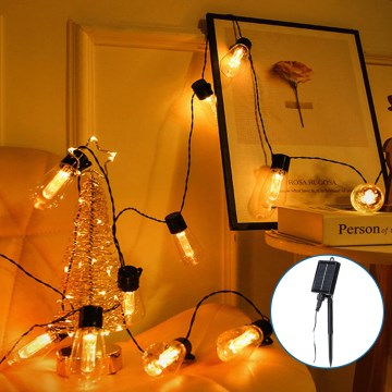 Aigostar - LED Ηλιακή Χριστουγεννιάτικη Γιρλάντα 20xLED/11,5μ IP65 1200 mAh ζεστό λευκό