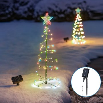 Aigostar - LED Ηλιακή Χριστουγεννιάτικη Διακόσμηση LED/0,26W/3,7V 75εκ IP65 πολύχρωμη