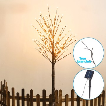 Aigostar - LED Ηλιακό διακοσμητικό 152xLED/3,8m IP65 θερμό λευκό δέντρο