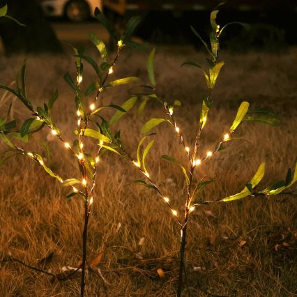 Aigostar - LED Ηλιακό διακοσμητικό 60xLED/3,5m IP65 θερμό λευκό ελιά