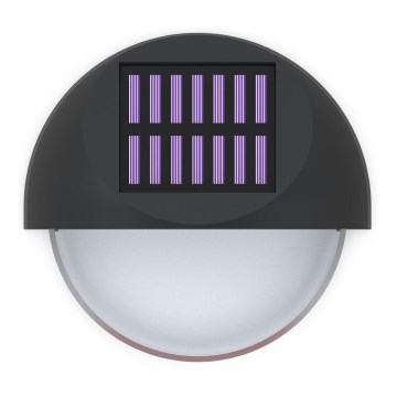 Aigostar - LED Ηλιακό Επιτοίχιο Φωτιστικό LED/1W/1,2V μαύρο 200 mAh 2700K IP44