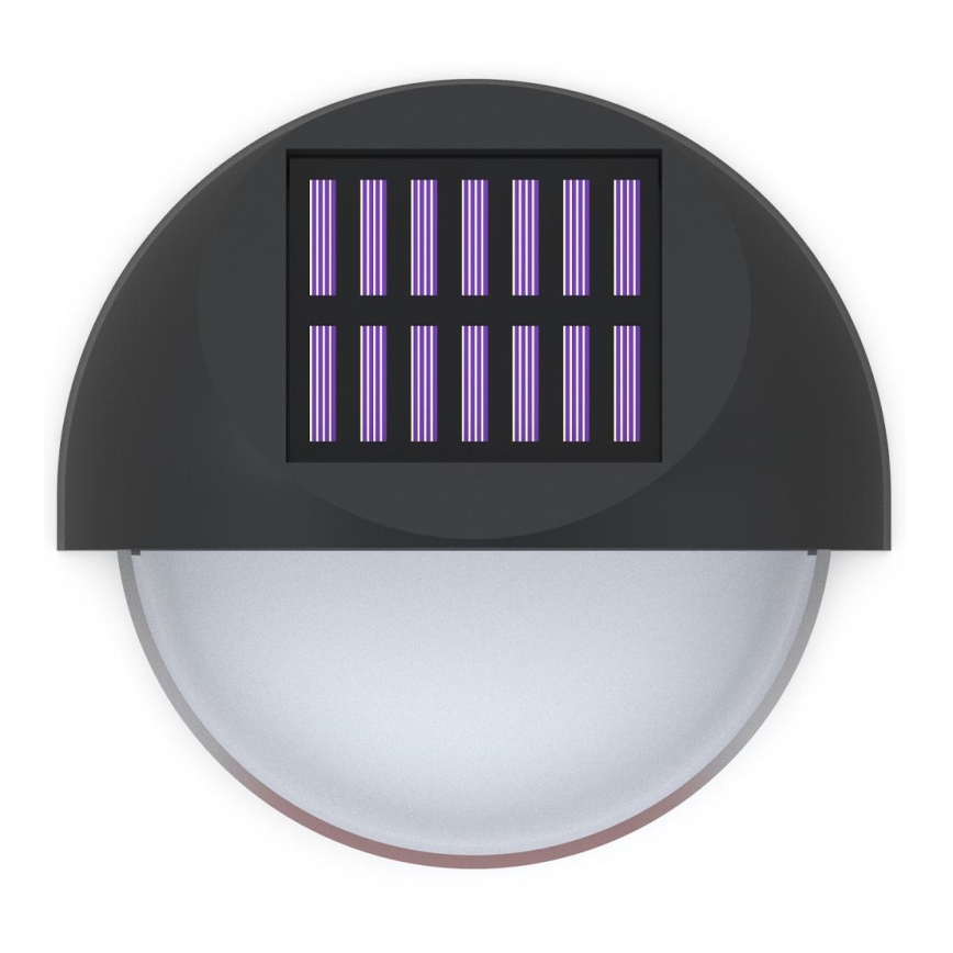 Aigostar - LED Ηλιακό Επιτοίχιο Φωτιστικό LED/1W/1,2V μαύρο 200 mAh 2700K IP44