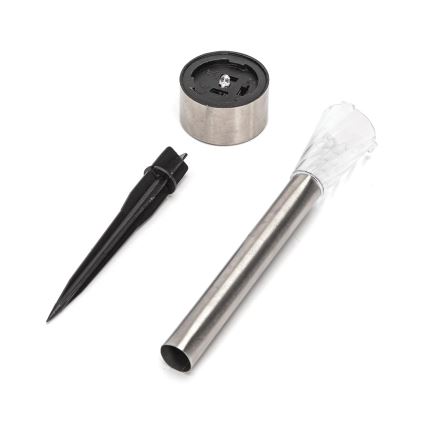 Aigostar - LED Ηλιακό Φωτιστικό LED/0,006W/1,2V 40 mAh 29,5 εκ. ματ χρώμιο 6500K IP44