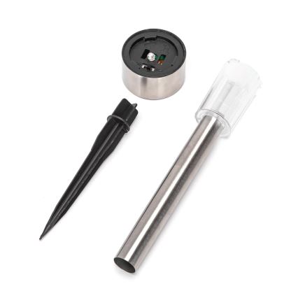 Aigostar - Ηλιακός LED Φωτισμός LED/0,006W/1,2V 29,5 εκ. 40 mAh ματ χρώμιο 6500K IP44