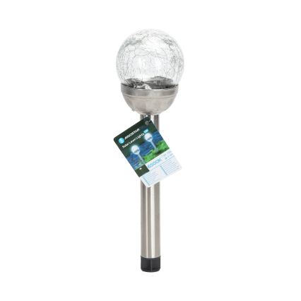 Aigostar - Ηλιακός LED Φωτισμός LED/0,006W/1,2V 37,8cm ματ χρώμιο 6500K IP44 100 mAh