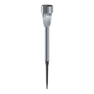 Aigostar - LED Ηλιακό Φωτιστικό LED/0,006W/1,2V 40 mAh 29,7 cm ματ χρώμιο 6500K IP44