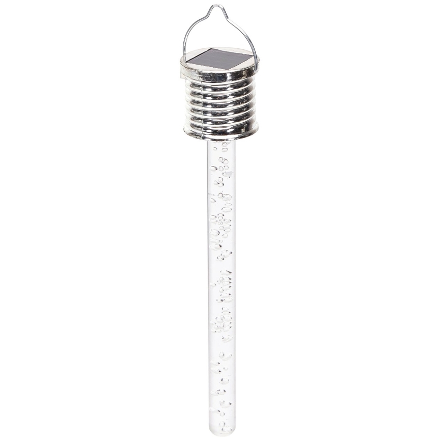 Aigostar - LED Ηλιακό Φωτιστικό LED/0,006W/1,2V χρώμιο 2700K IP44 40 mAh