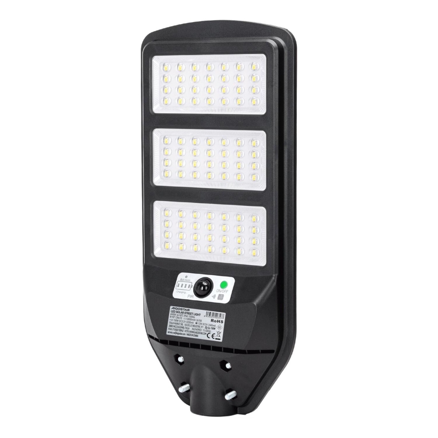 Aigostar - LED Ηλιακό φωτιστικό κήπου με αισθητήρα LED/150W/3,2V 8000mAh IP65 6500K + τηλεχειριστήριο