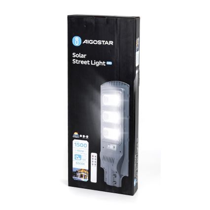 Aigostar - LED Ηλιακό φωτιστικό κήπου με αισθητήρα LED/150W/3,2V 15000mAh IP65 6500K + τηλεχειριστήριο