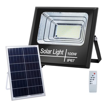Aigostar - LED Ηλιακός προβολέας Dimmable LED/100W/3,2V IP67 2000 mAh + RC