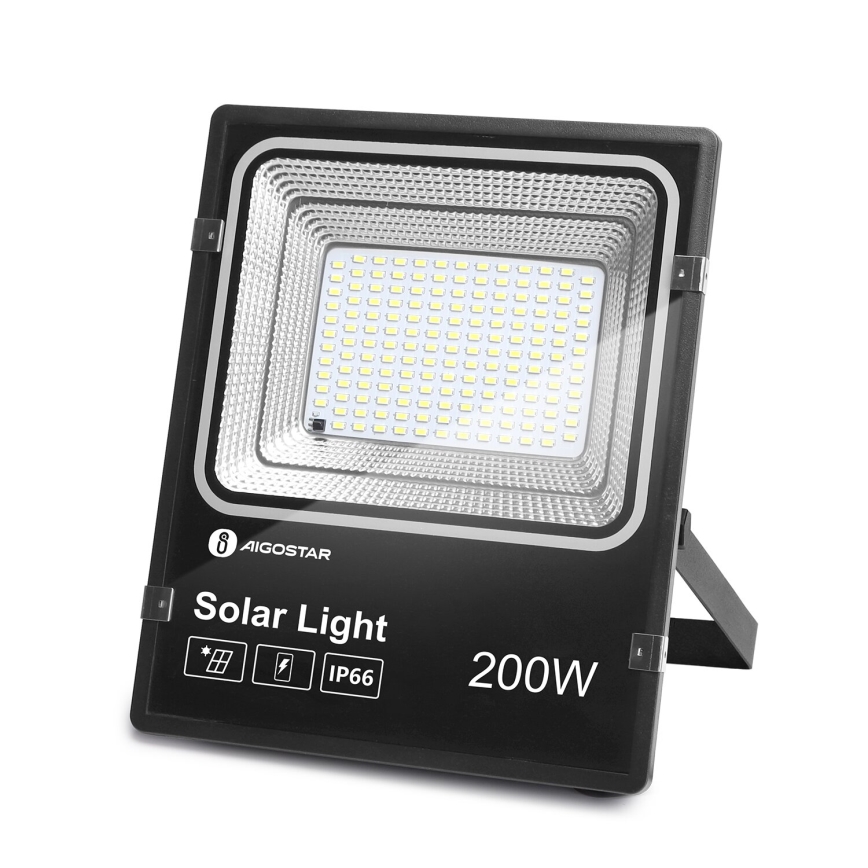 Aigostar - LED Ηλιακός προβολέας Dimmable LED/200W/3,2V IP66 15000 mAh + τηλεχειριστήριο