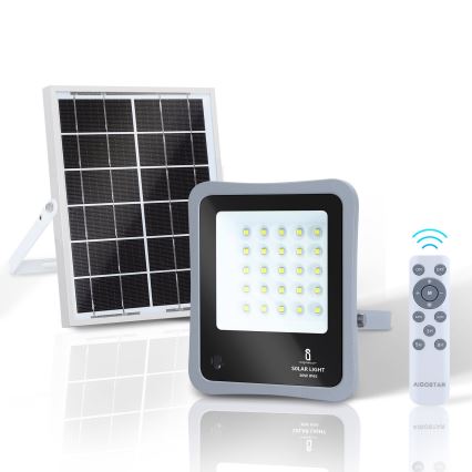 Aigostar - LED Ηλιακός προβολέας Dimmable LED/30W/3,2V 20000 mAh IP67 + RC