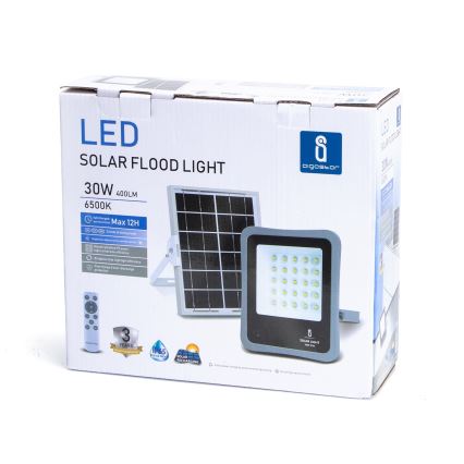 Aigostar - LED Ηλιακός προβολέας Dimmable LED/30W/3,2V 20000 mAh IP67 + RC