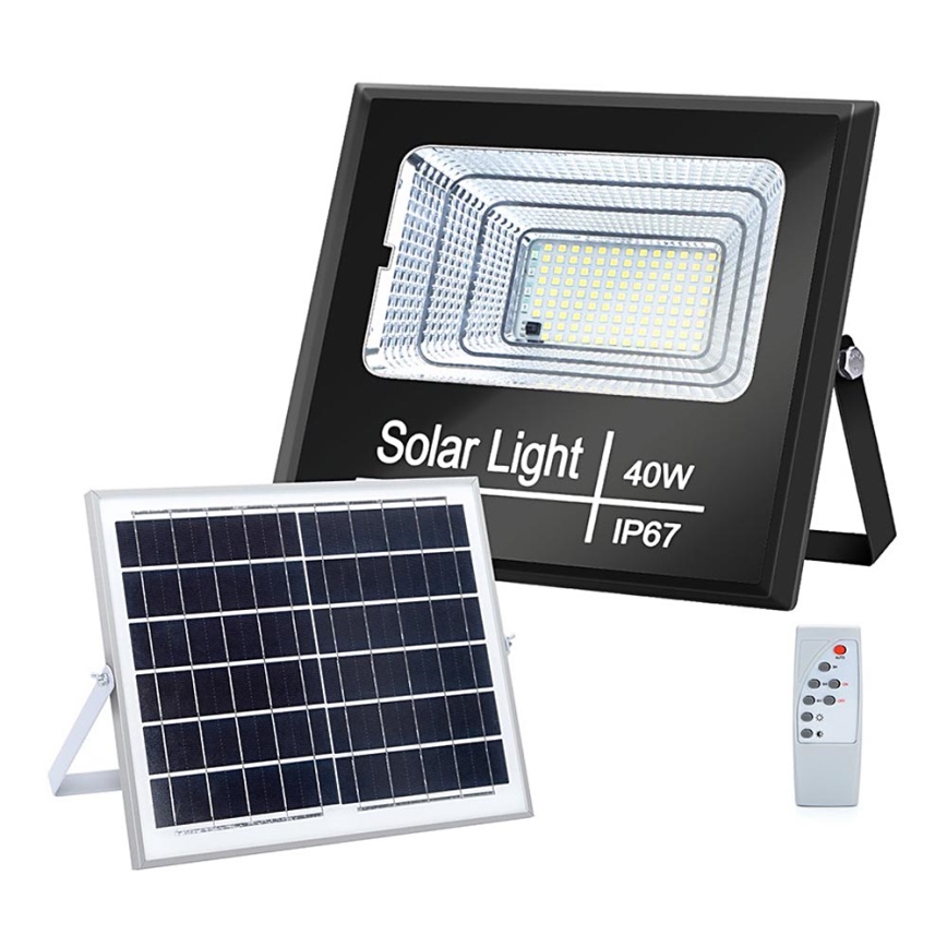 Aigostar - LED Ηλιακός προβολέας Dimmable LED/40W/3,2V IP67 2000 mAh + RC
