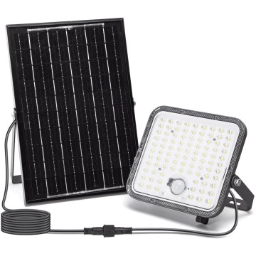 Aigostar - LED Ηλιακός προβολέας Dimmable με αισθητήρα LED/120W/3,4V 6500K IP66 + τηλεχειριστήριο