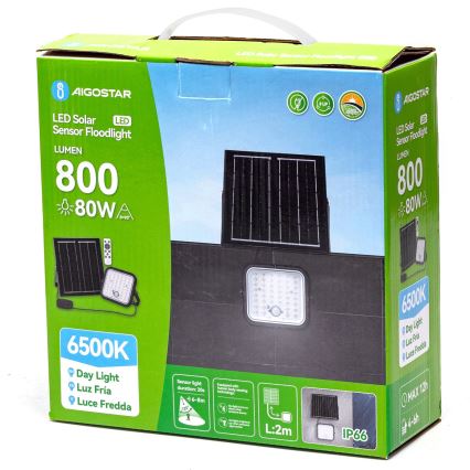Aigostar - LED Ηλιακός προβολέας Dimmable με αισθητήρα LED/80W/3,4V 6500K IP66 + τηλεχειριστήριο