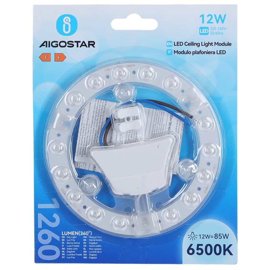 Aigostar - LED Μαγνητική μονάδα LED/12W/230V 6500K