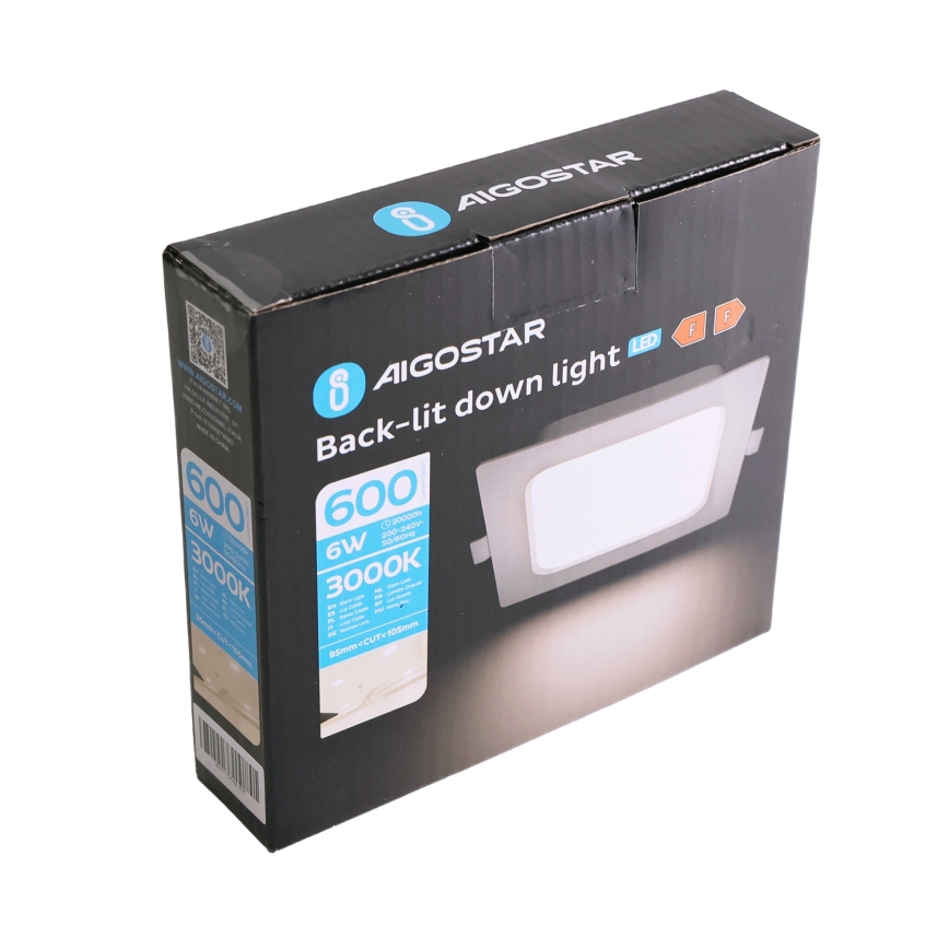 Aigostar - LED Οροφής Φωτιστικό LED/6W/230V 3000K 12x12 cm Λευκό