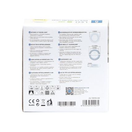 Aigostar - LED Πλαφονιέρα οροφής LED/6W/230V διάμετρος 12,3 cm 3000K λευκό