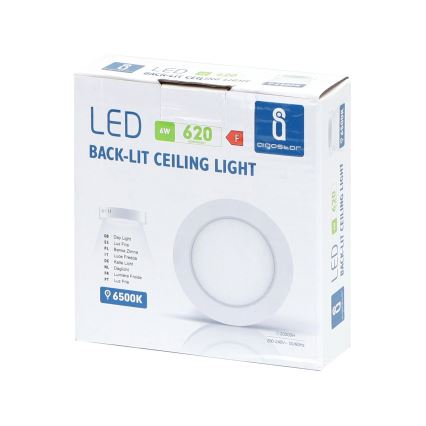 Aigostar - LED Πλαφονιέρα οροφής LED/6W/230V διάμετρος 12,3 cm 3000K λευκό