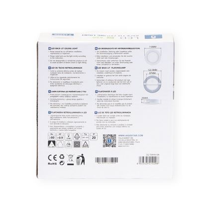 Aigostar - LED Πλαφονιέρα οροφής LED/6W/230V διάμετρος 12,3 cm 3000K λευκό