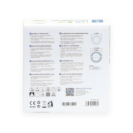 Aigostar - LED Πλαφονιέρα οροφής LED/6W/230V διάμετρος 12,3 cm 4000K λευκό