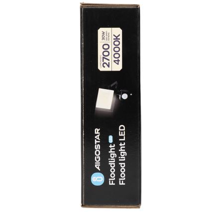 Aigostar - LED προβολέας με αισθητήρα LED/30W/230V 4000K IP65
