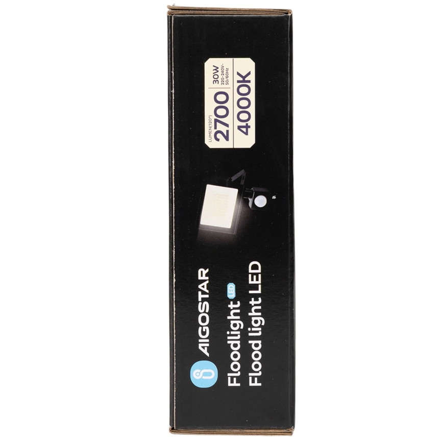 Aigostar - LED προβολέας με αισθητήρα LED/30W/230V 4000K IP65