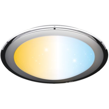 Aigostar - LED Ρυθμιζόμενο φωτιστικό οροφής LED/60W/230V 2700-6500K διάμετρος 52,7 εκ. χρώμιο + τηλεχειριστήριο