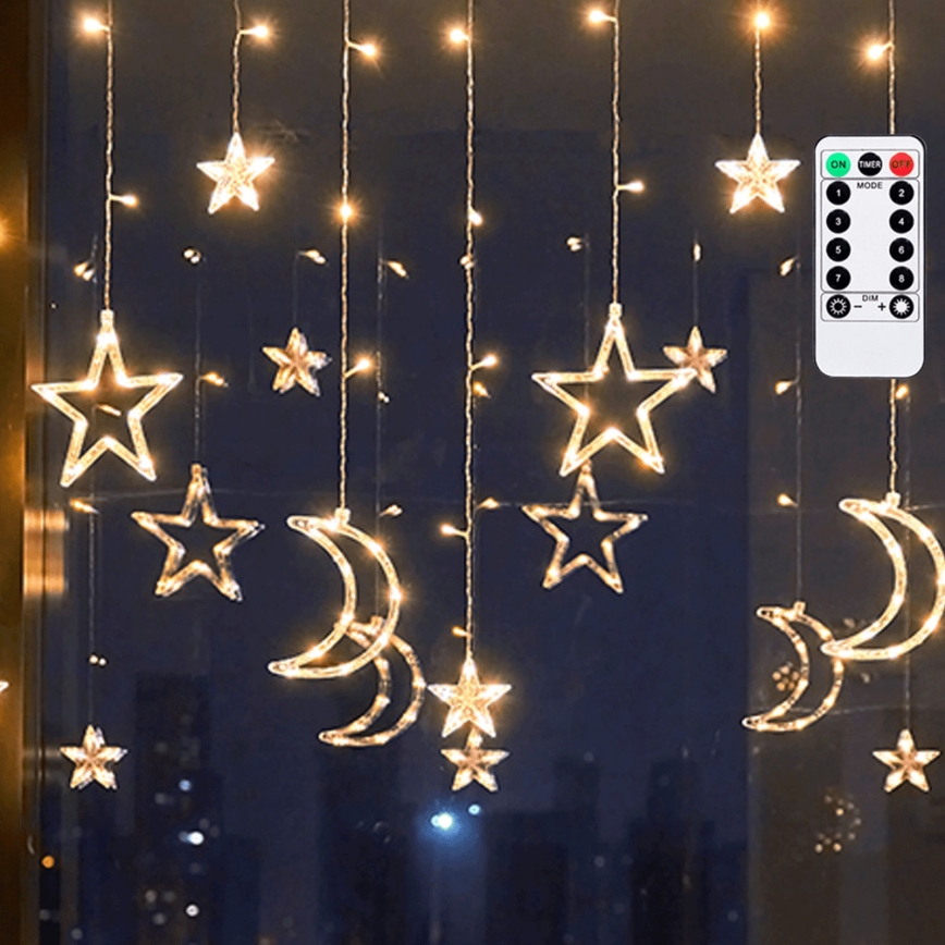 Aigostar - LED Υπαίθρια Χριστουγεννιάτικη Γιρλάντα 120xLED/6W/230V/8 λειτουργίες 3x0,6m IP44 θερμό λευκό + τηλεχειριστήριο