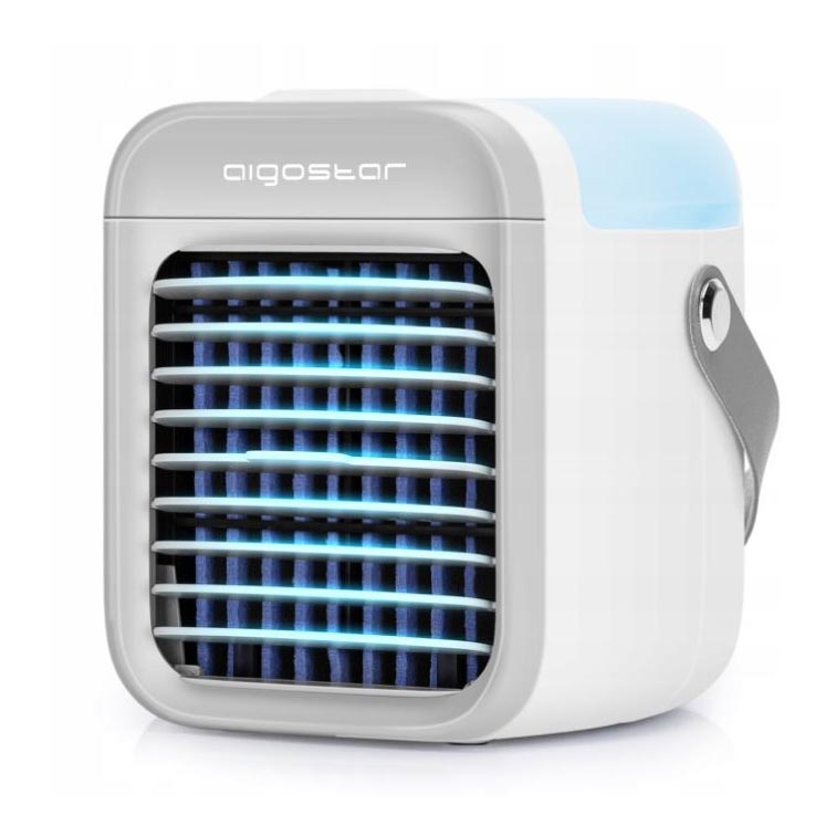 Aigostar - LED Φορητό κλιματιστικό air cooler 3σε1 LED/8W/5V λευκό/γκρι