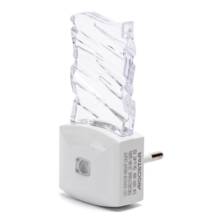 Aigostar - LED Φωτάκι νυκτός με αισθητήρα σούρουπου LED/0,2W/230V 3000K