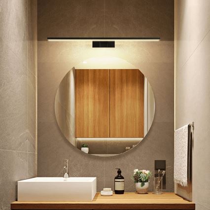 Aigostar - LED φωτισμός καθρέφτη μπάνιου LED/12W/230V 4000K 60 cm IP44 μαύρο