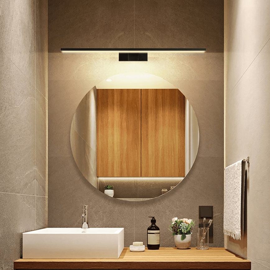 Aigostar - LED φωτισμός καθρέφτη μπάνιου LED/12W/230V 4000K 60 cm IP44 μαύρο