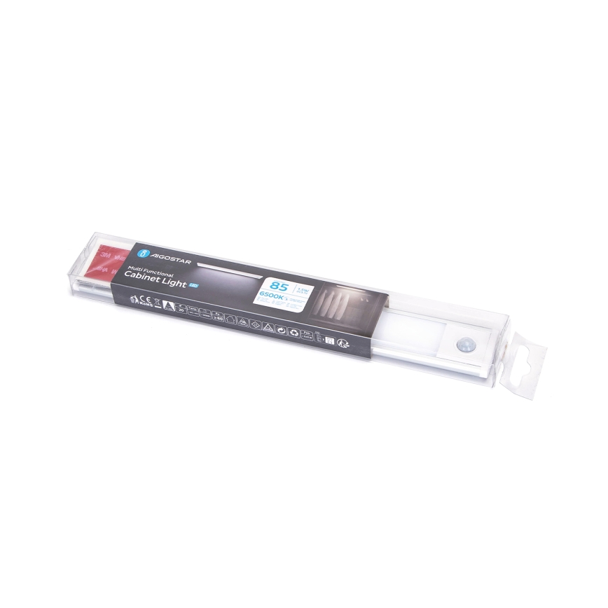 Aigostar - Φωτιστικό επίπλων LED με αισθητήρα, επαναφορτιζόμενο LED/1,5W/5V 6500K