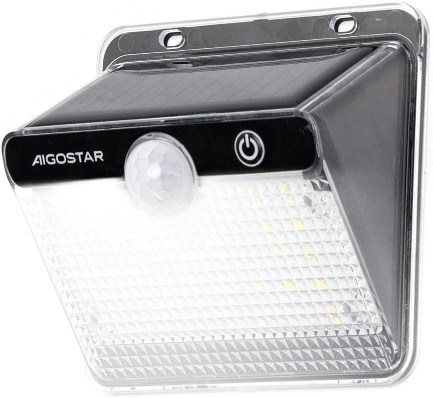 Aigostar - LED Φωτιστικό Ηλιακής Ενέργειας με αισθητήρα LED/3,7V 6500K 1200 mAh IP65 μαύρο