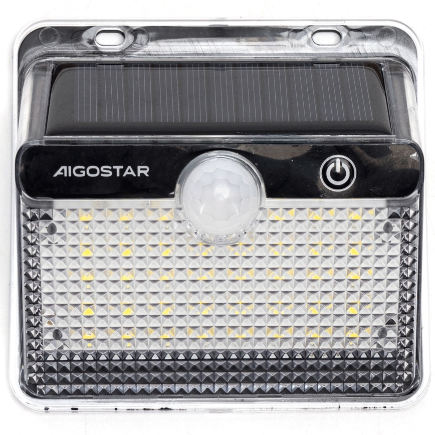 Aigostar - LED Φωτιστικό Ηλιακής Ενέργειας με αισθητήρα LED/3,7V 6500K 1200 mAh IP65 μαύρο