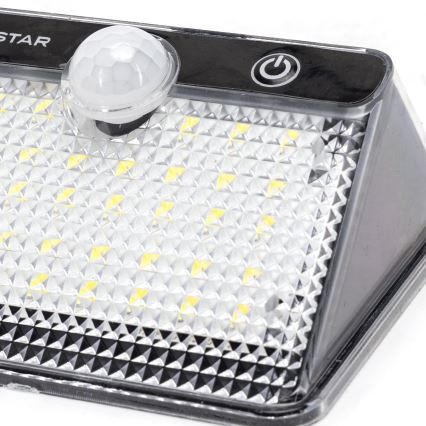 Aigostar - LED Φωτιστικό Ηλιακής Ενέργειας με αισθητήρα LED/3,7V 6500K 1200 mAh IP65 μαύρο