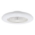Aigostar - LED Φωτιστικό οροφής dimmable με ανεμιστήρα LED/40W/230V 2700-6500K διάμετρος 48,5 cm λευκό + τηλεχειριστήριο