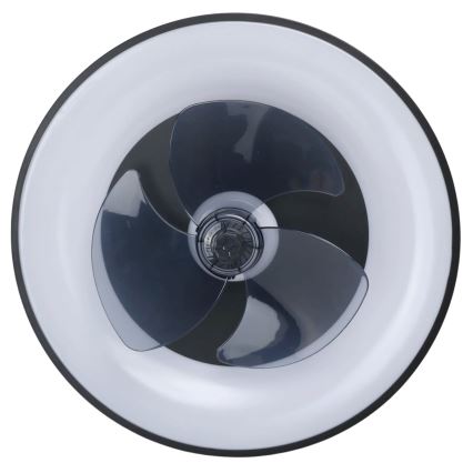 Aigostar - LED Φωτιστικό οροφής dimmable με ανεμιστήρα MESH LED/40W/230V 2700-6500K μαύρο + τηλεχειριστήριο