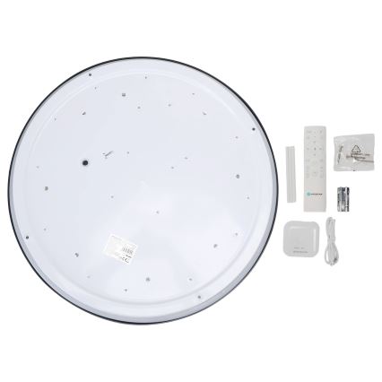 Aigostar - LED Φωτιστικό οροφής dimmable με ανεμιστήρα MESH LED/40W/230V 2700-6500K μαύρο + τηλεχειριστήριο