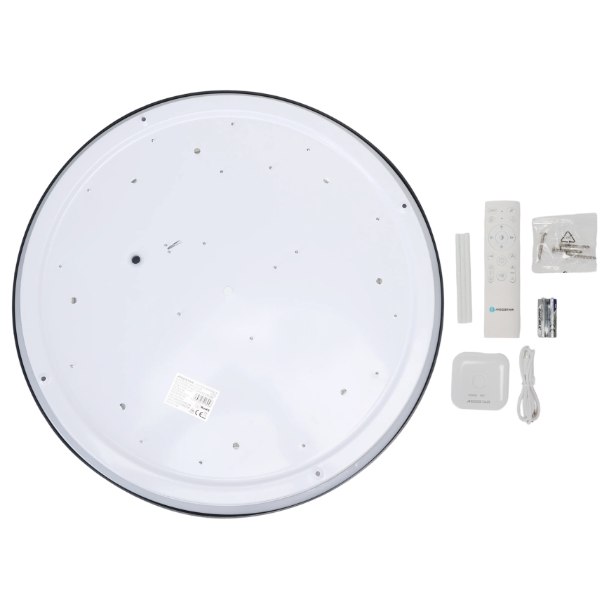 Aigostar - LED Φωτιστικό οροφής dimmable με ανεμιστήρα MESH LED/40W/230V 2700-6500K μαύρο + τηλεχειριστήριο