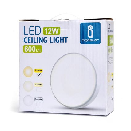 Aigostar - LED Φωτιστικό οροφής LED/12W/230V 3000K δ. 23 cm λευκό