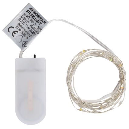Aigostar - LED Χριστουγεννιάτικα φωτάκια 20xLED/2xCR2032 2m πολύχρωμα