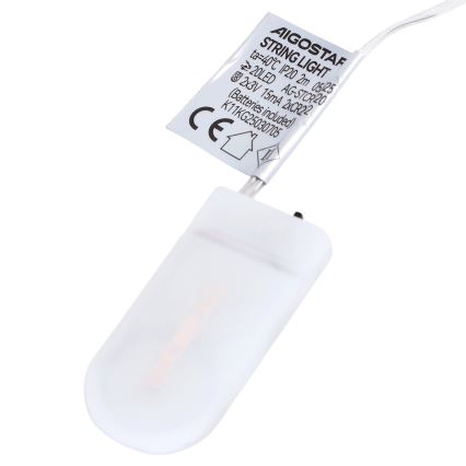 Aigostar - LED Χριστουγεννιάτικα φωτάκια 20xLED/2xCR2032 2m πολύχρωμα