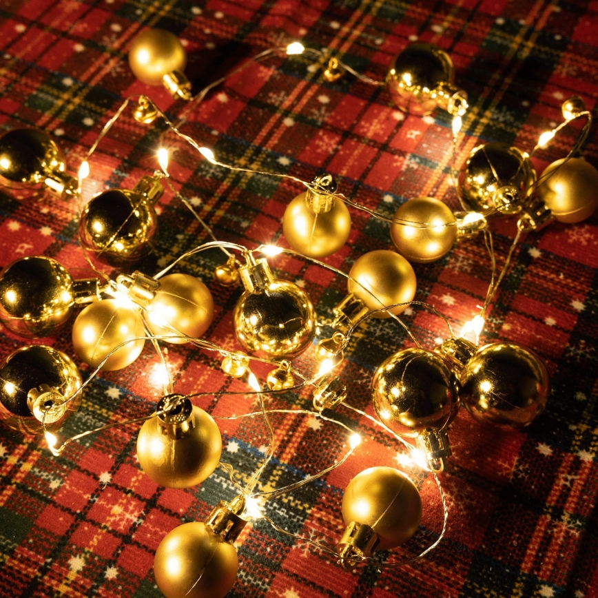 Aigostar - LED χριστουγεννιάτικη γιρλάντα 20xLED/3xAA 2 m ζεστό λευκό